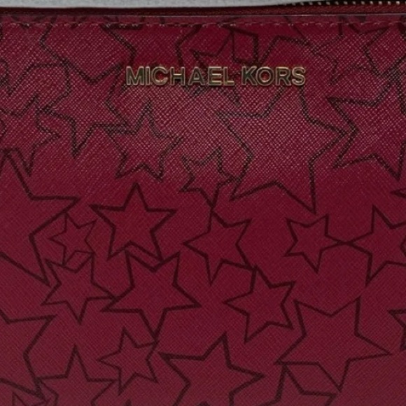 Michael Kors LARGE JET ZIP CLUTCH/ MULBRY/PLUM - Picture 5 of 5